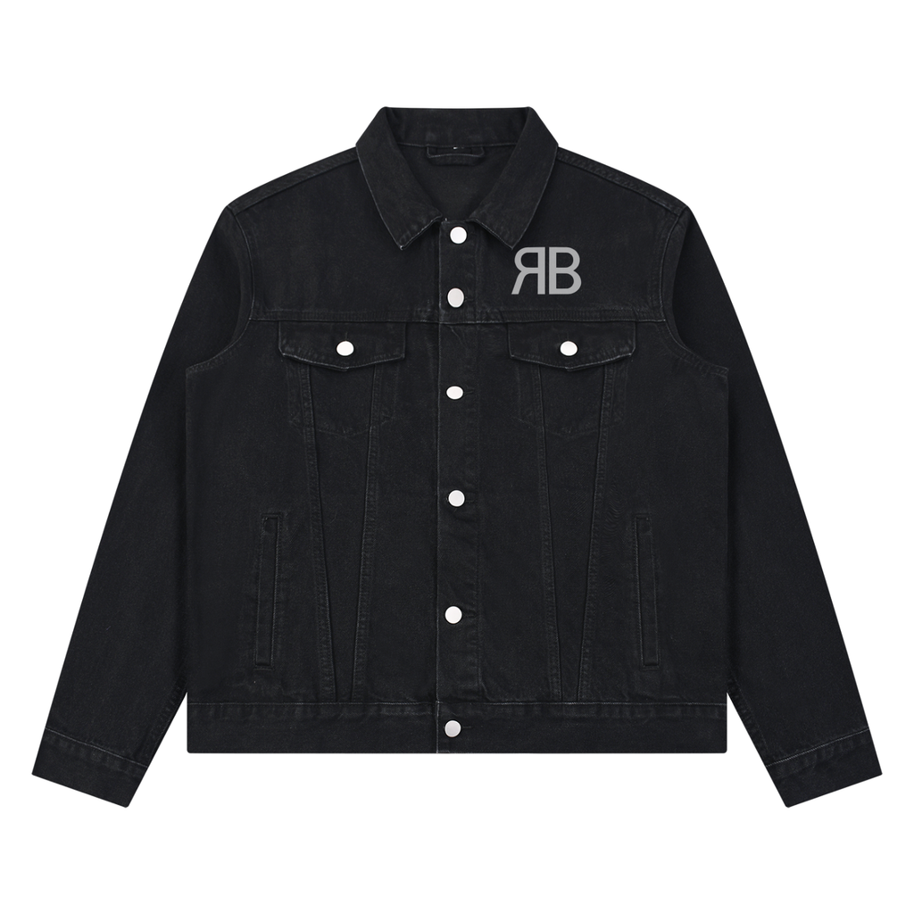 Veste en denim délavé Signature RB — 440 GSM