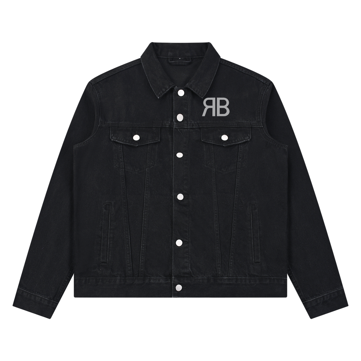 Veste en denim délavé Signature RB — 440 GSM