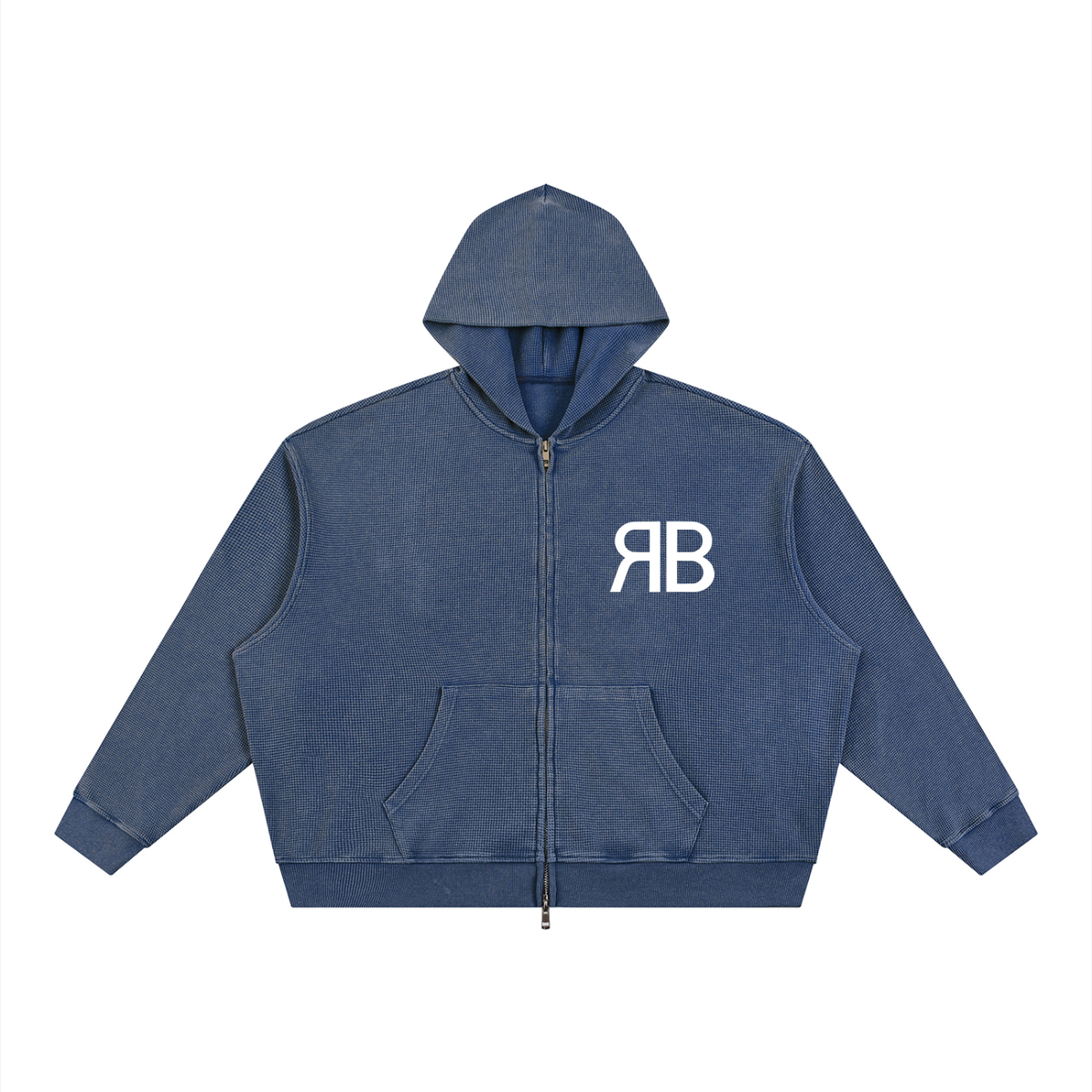 Sweat zippé gaufré Tigre — 380 GSM