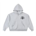 Fleeced Full-Zip Boxy Hoodie