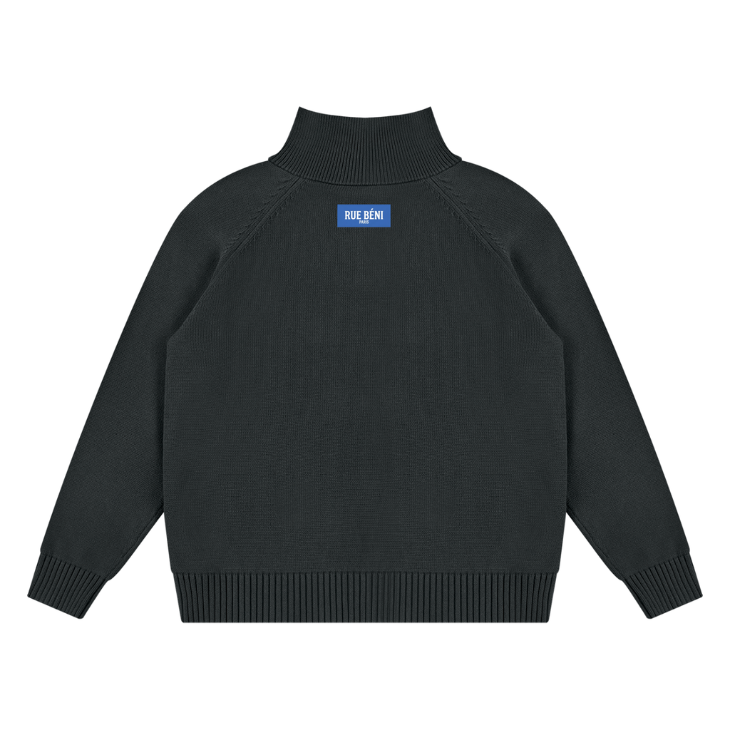 Sweat à col montant zippé Signature RB — 750 GSM