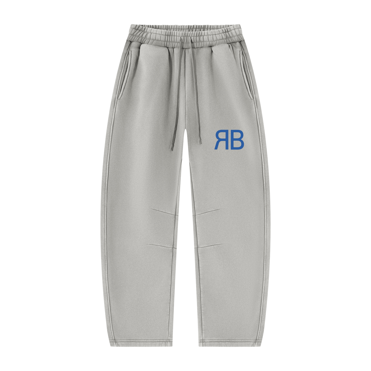 Pantalon de jogging délavé en molleton coupe barrel — 390 GSM