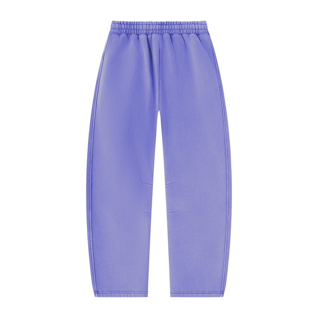 Pantalon de jogging délavé en molleton coupe barrel — 390 GSM