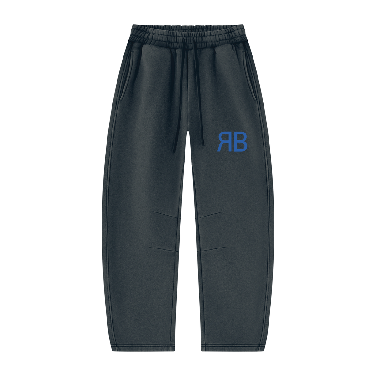 Pantalon de jogging délavé en molleton coupe barrel — 390 GSM