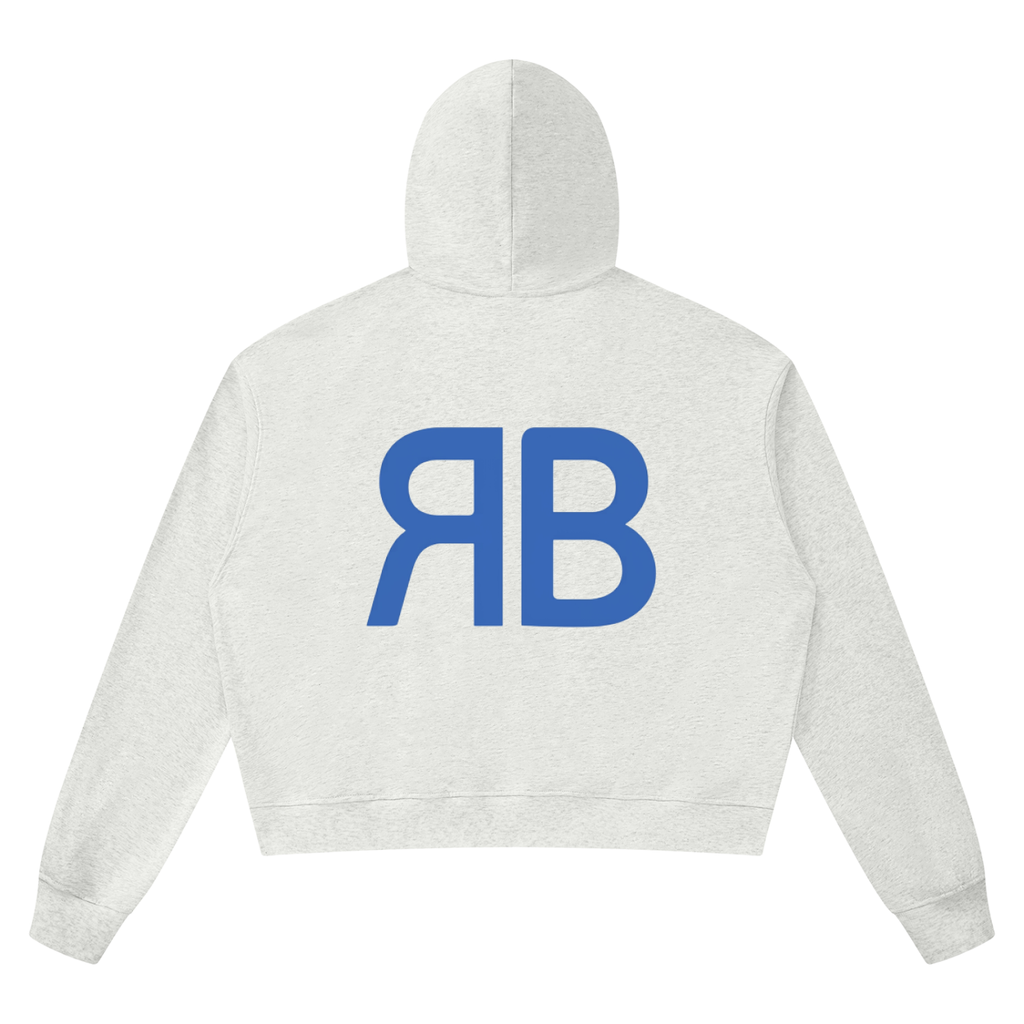 Sweat à capuche à bords francs Monogramme Cobalt — 360 GSM