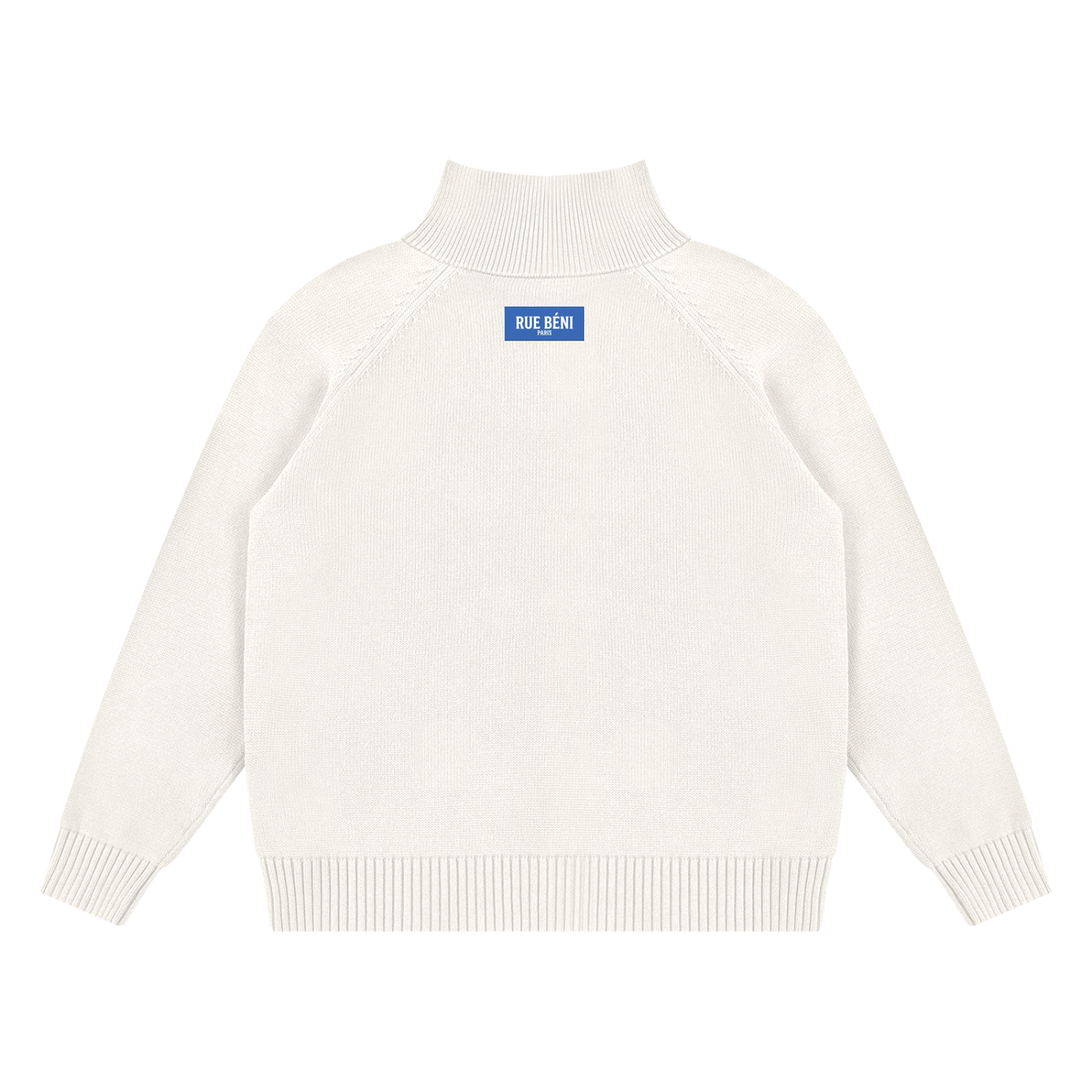 Sweat à col montant zippé Signature RB Noir — 750 GSM