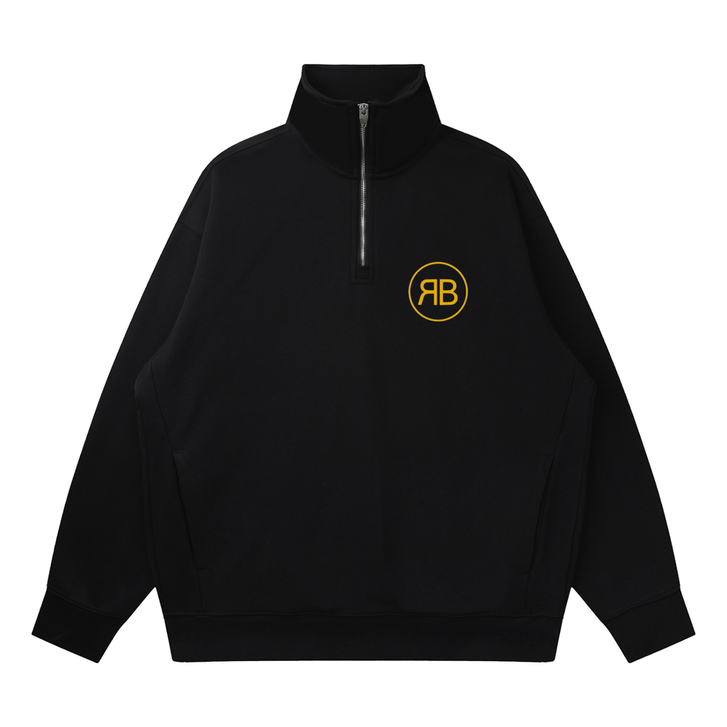 Sweat Quarter-Zip RUE BÉNI — Noir / RB Or