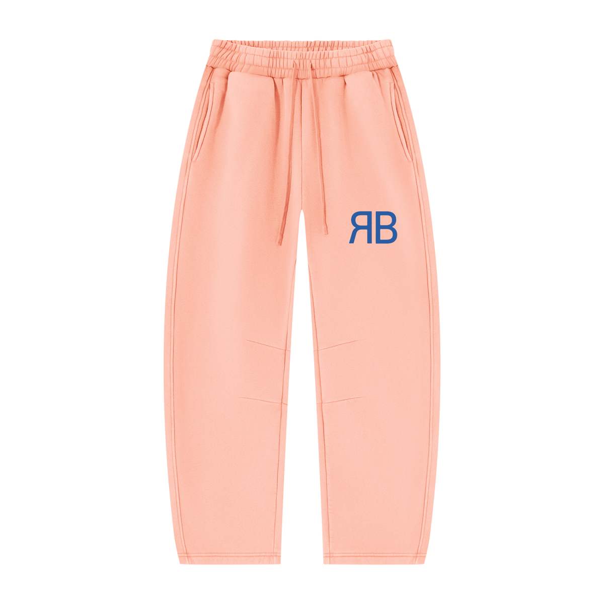 Pantalon de jogging délavé en molleton coupe barrel — 390 GSM