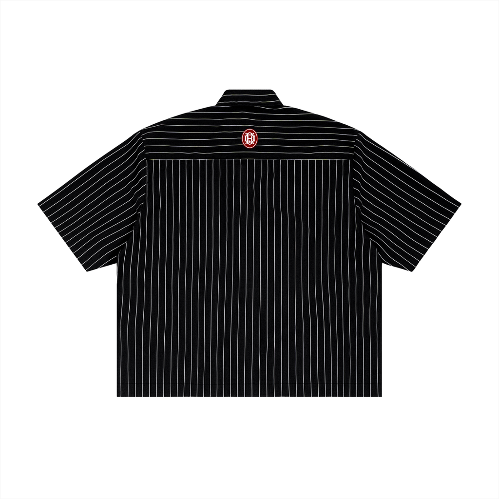 Chemise Rayée Boxy RUE BÉNI — Noir / Boutons