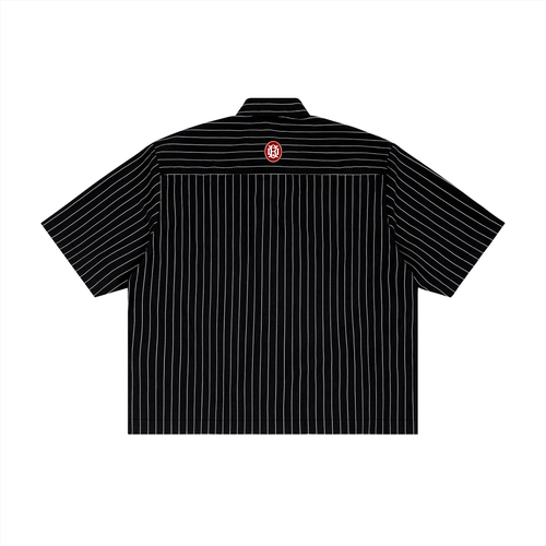 Chemise Rayée Boxy RUE BÉNI — Noir / Boutons