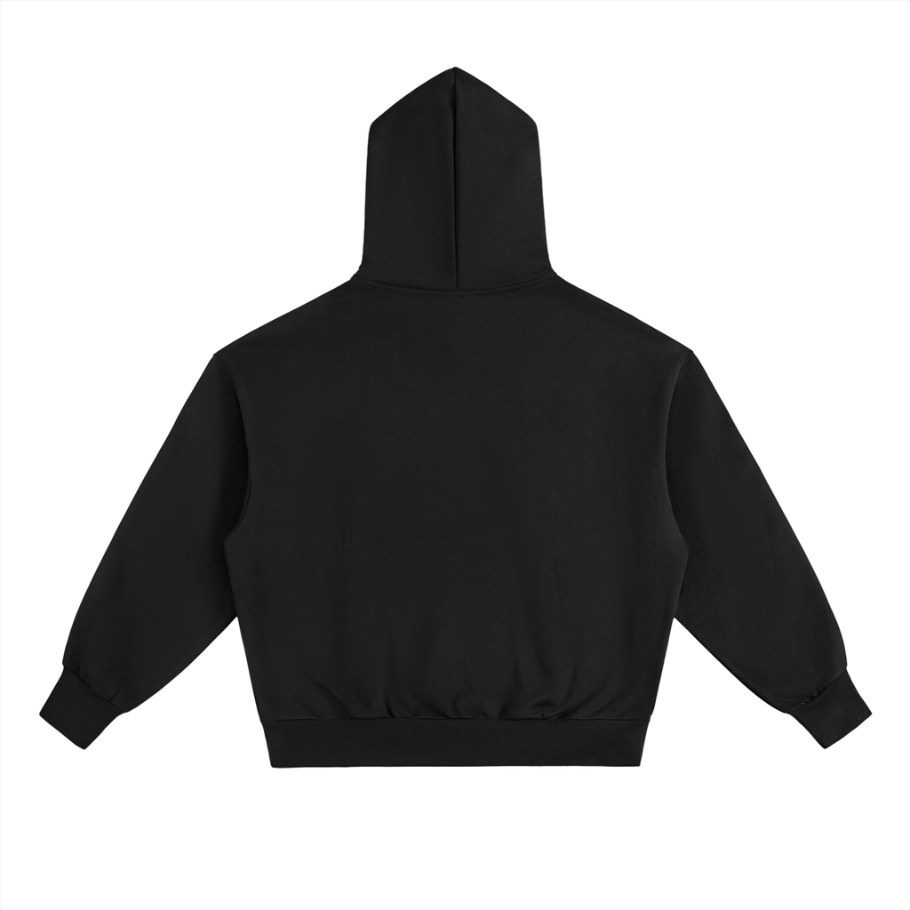 Hoodie Fleece Essential RUE BÉNI — Noir / 500gsm