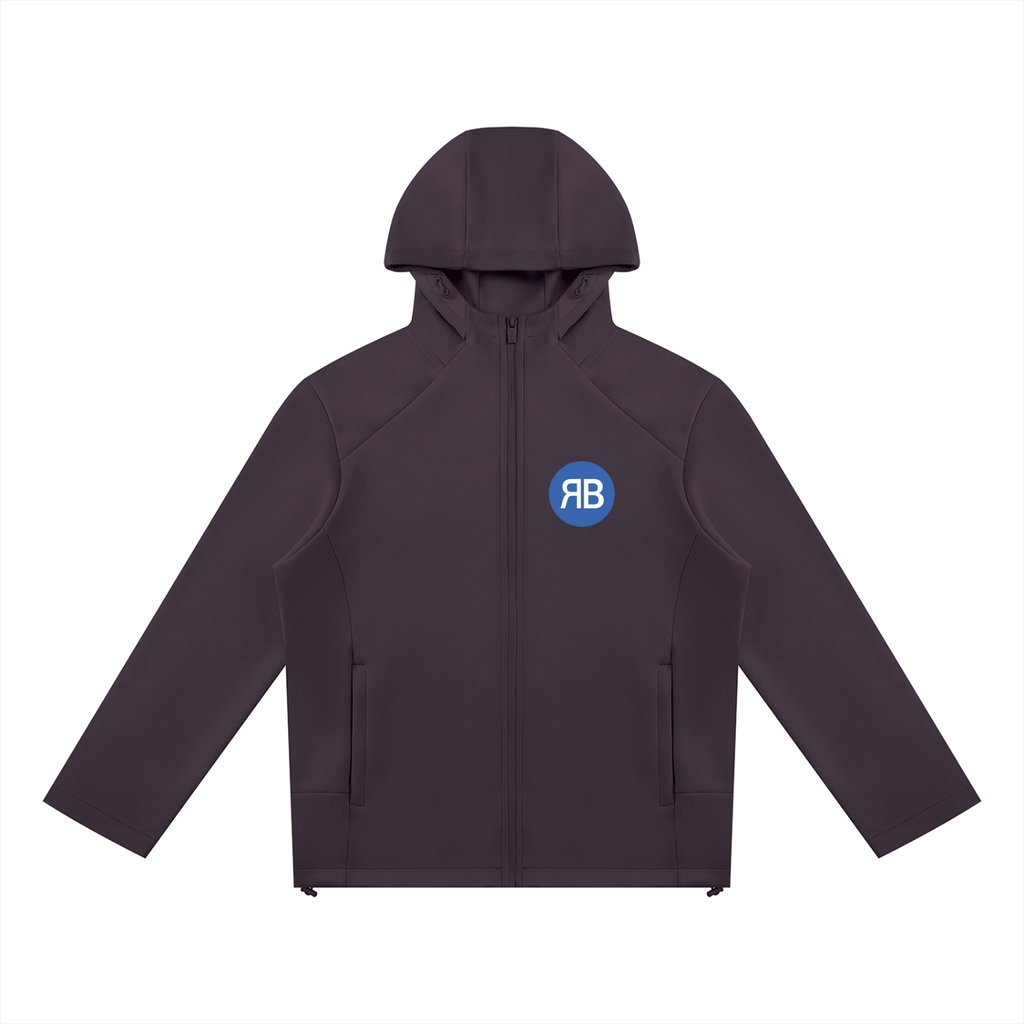 Sweat à capuche zippé à empiècements — 380 GSM