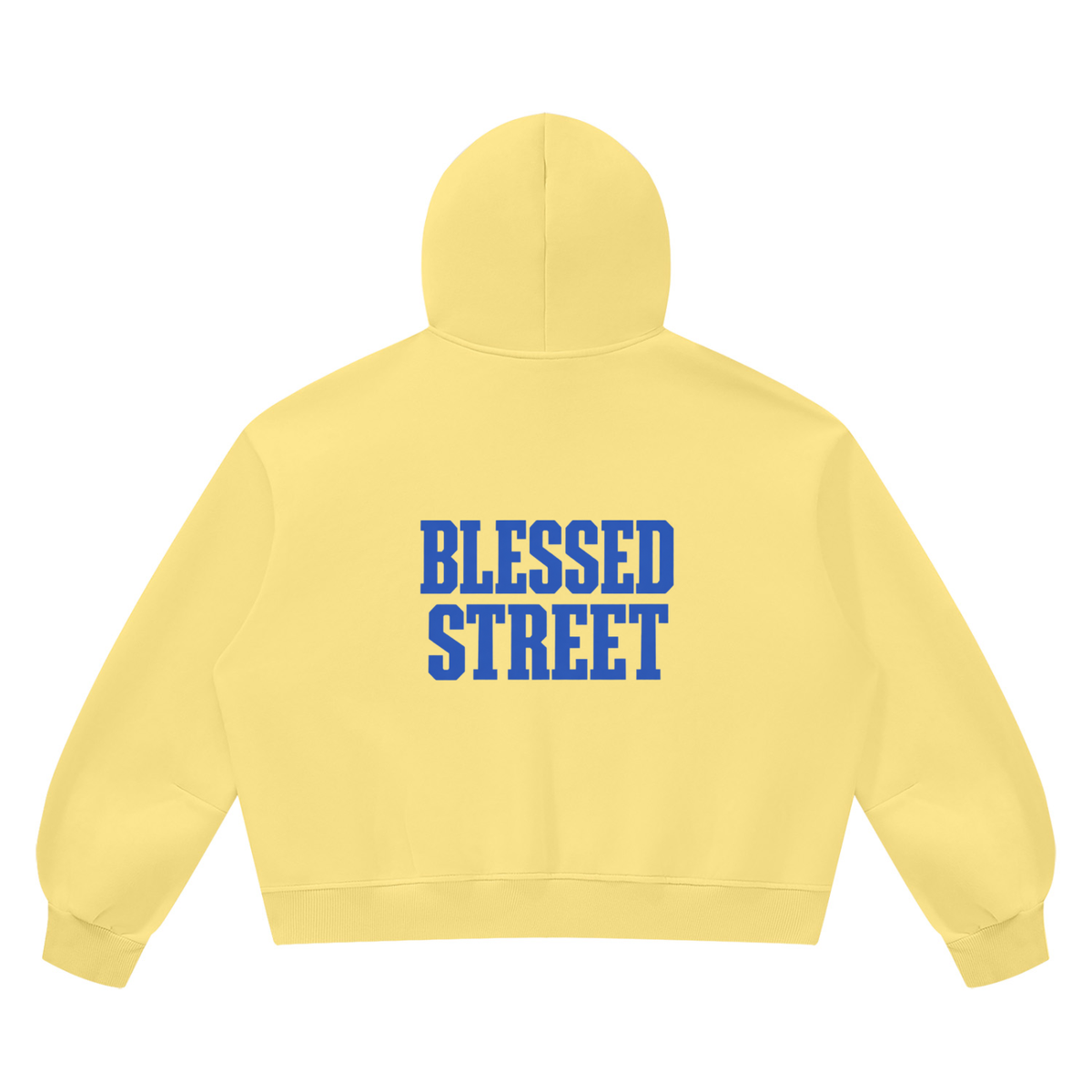 Sweat à capuche boxy délavé en molleton — 390 GSM