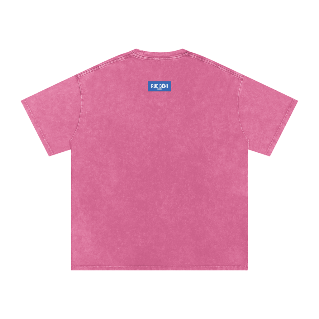 T-shirt ample délavé Signature Cobalt — 250 GSM