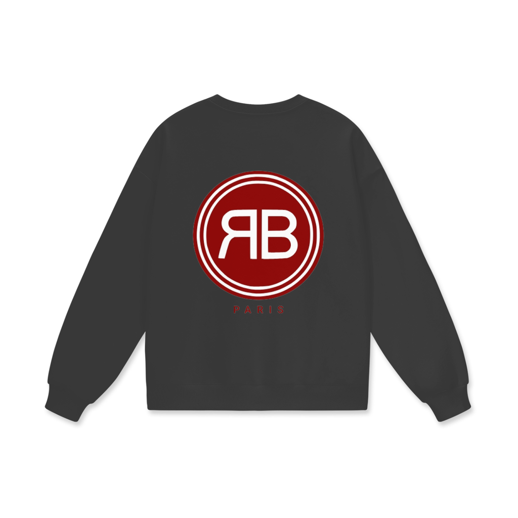 Sweat ample à écusson Signature RB — 460 GSM
