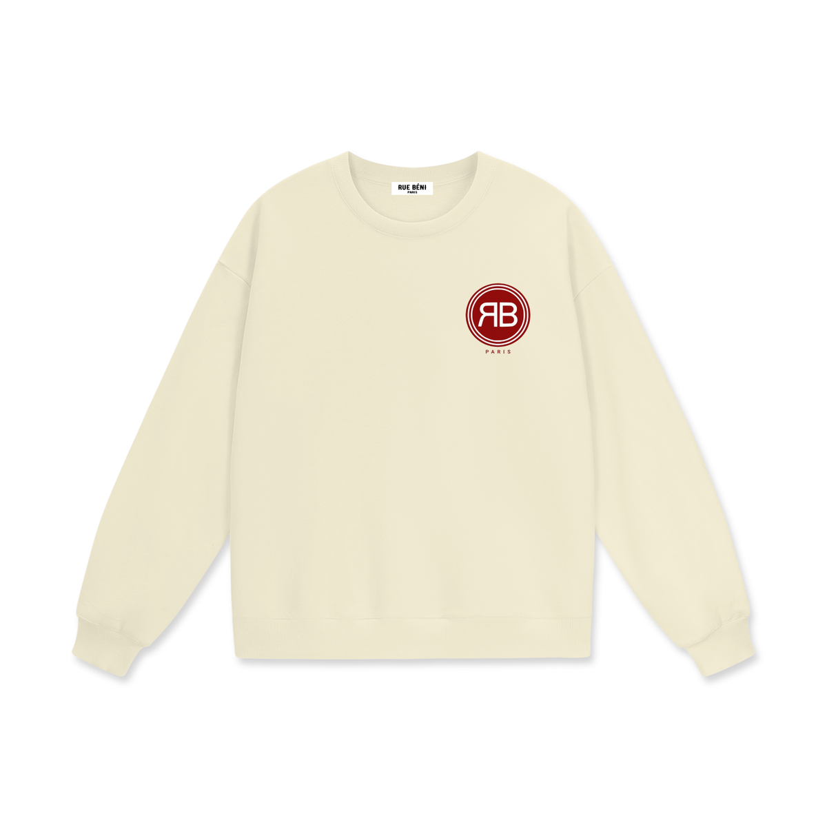 Sweat ample à écusson Signature RB — 460 GSM