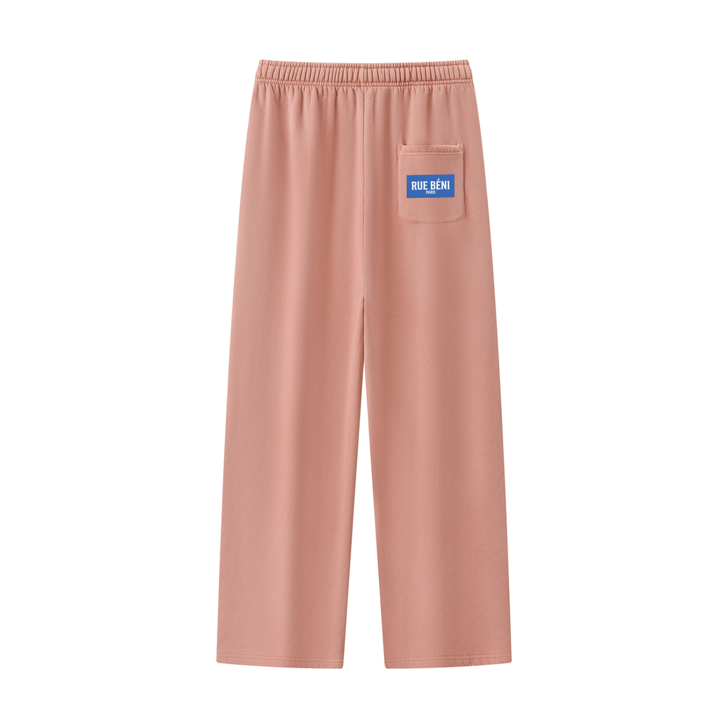 Pantalon de jogging droit délavé — 380 GSM