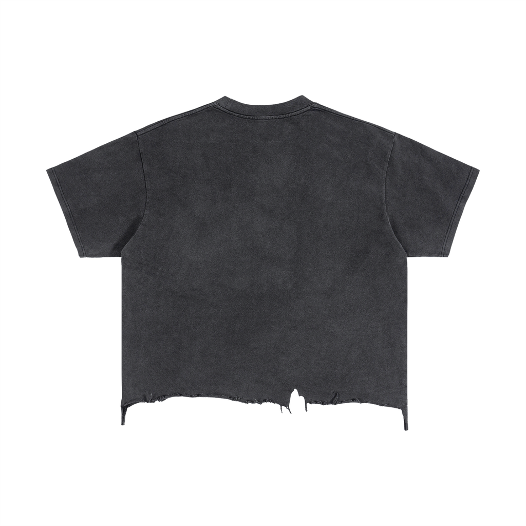 T-shirt à ourlet déchiré Blessed Street — 240 GSM