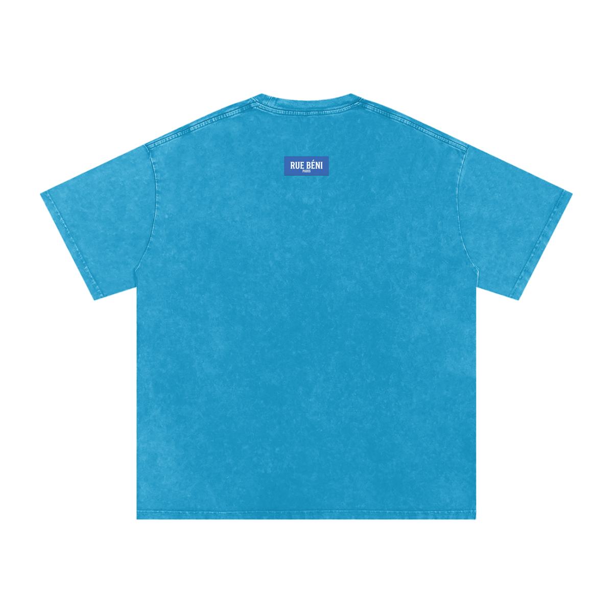 T-shirt ample délavé Signature Cobalt — 250 GSM