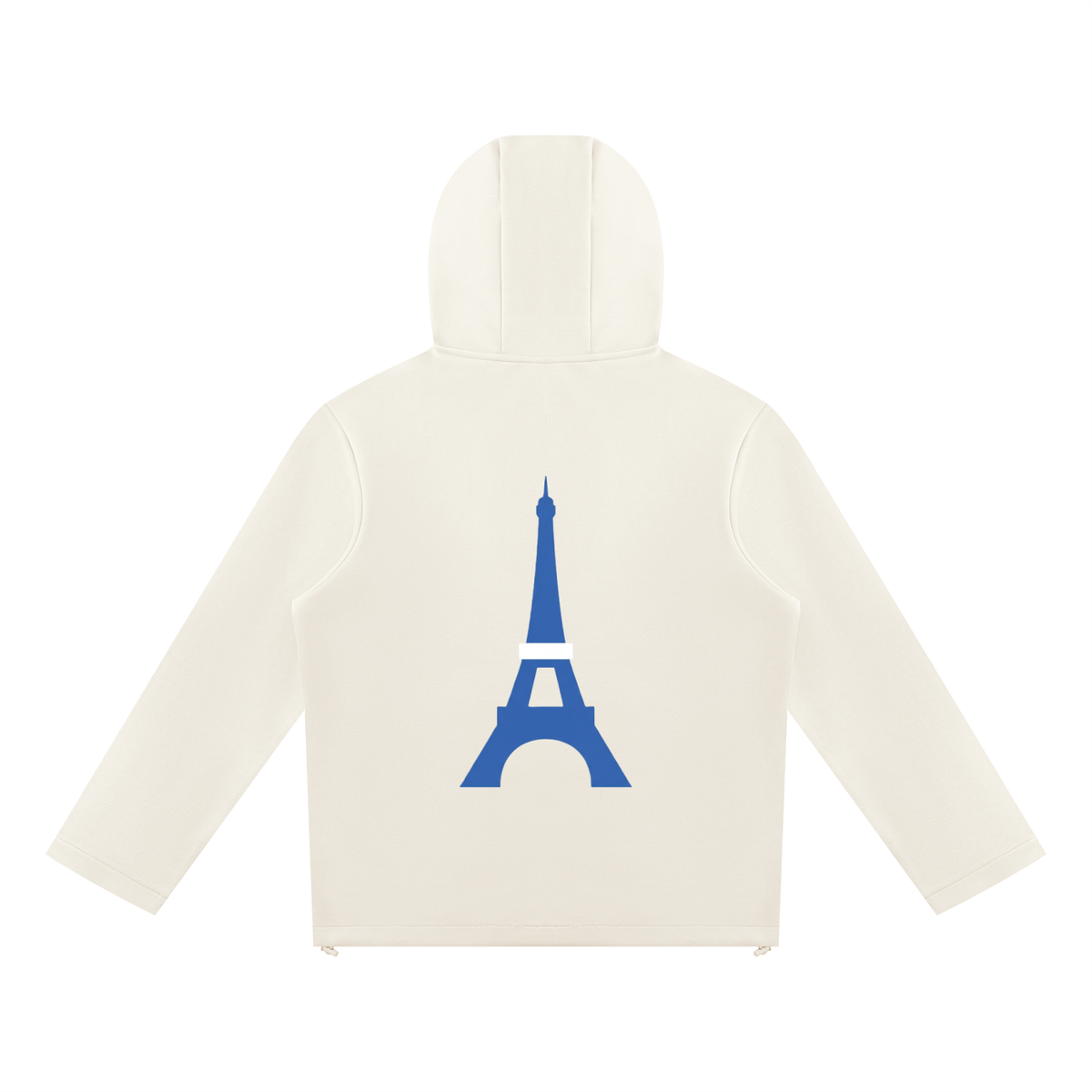 Sweat à capuche zippé à empiècements — 380 GSM