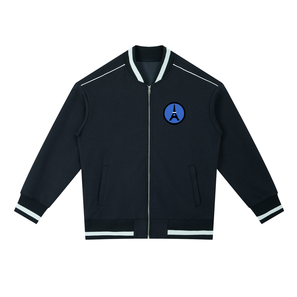 Blouson bomber zippé à passepoils contrastés — 400 GSM
