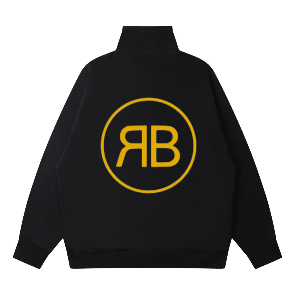 Sweat Quarter-Zip RUE BÉNI — Noir / RB Or