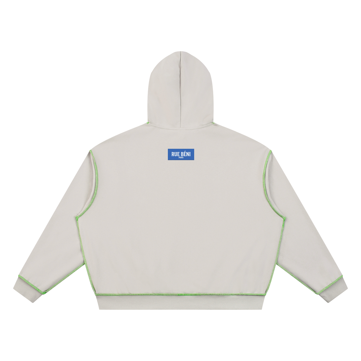 Sweat à capuche ample à surpiqûres — 420 GSM