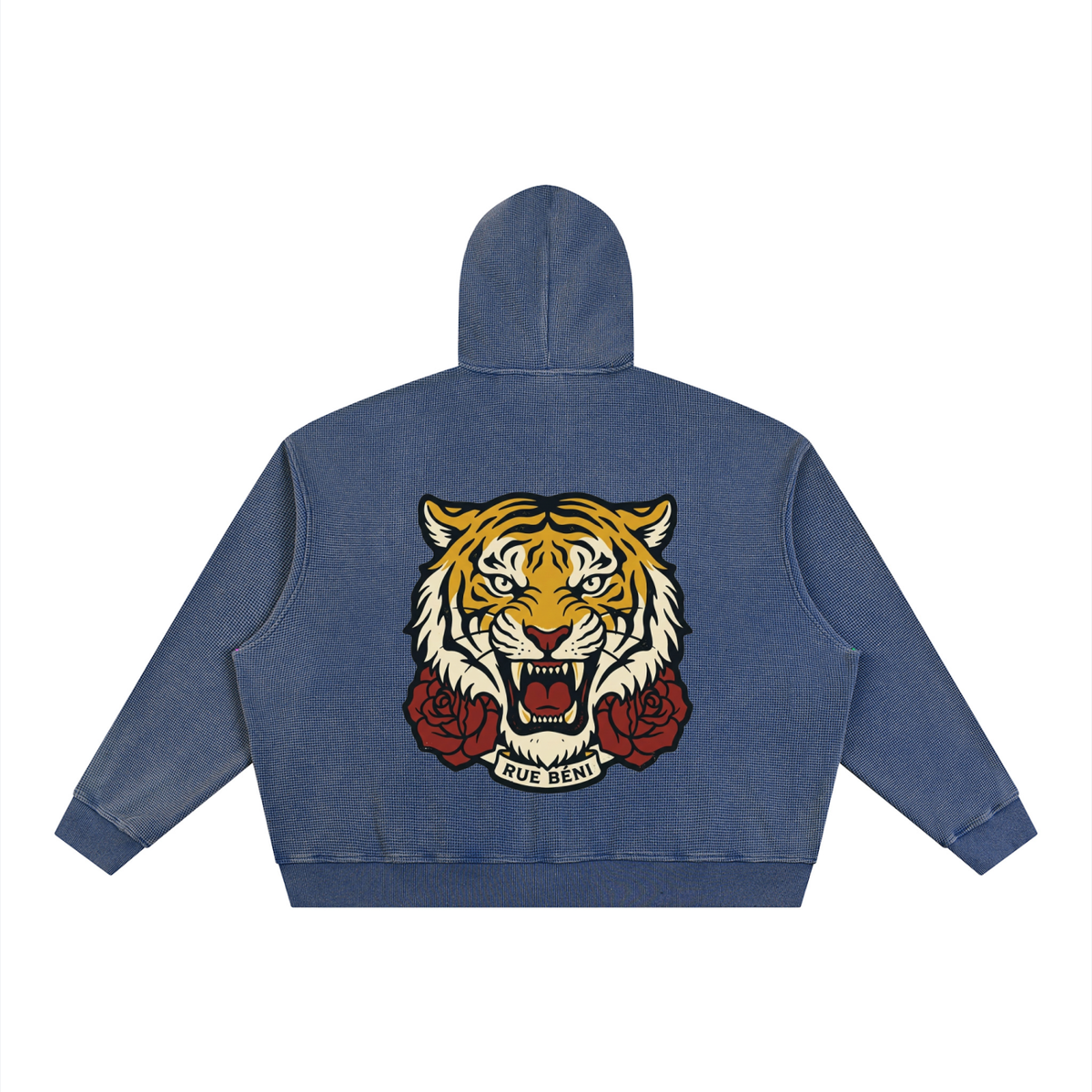 Sweat zippé gaufré Tigre — 380 GSM