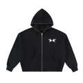 Fleeced Full-Zip Boxy Hoodie