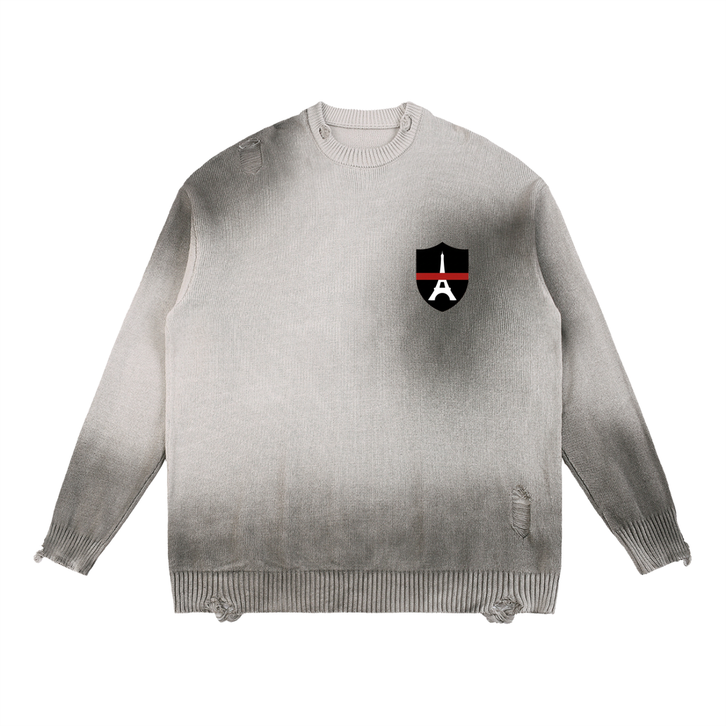 Pull ample délavé à effet usé — 425 GSM