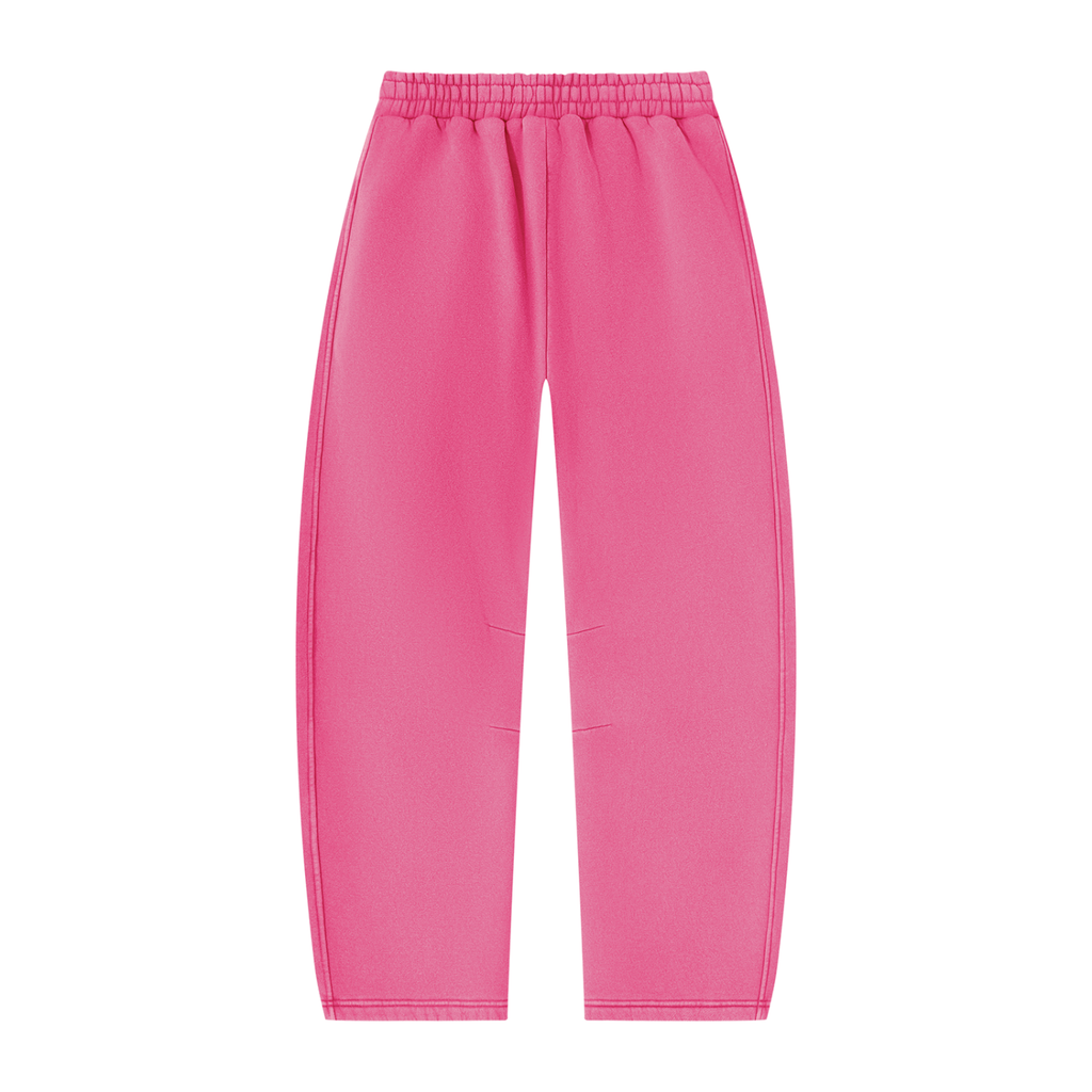 Pantalon de jogging délavé en molleton coupe barrel — 390 GSM