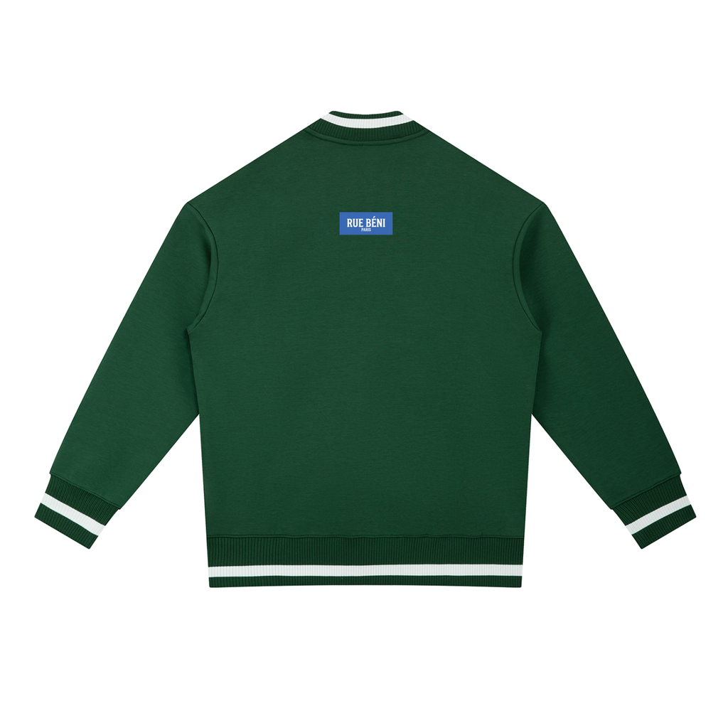 Blouson bomber zippé à passepoils contrastés — 400 GSM