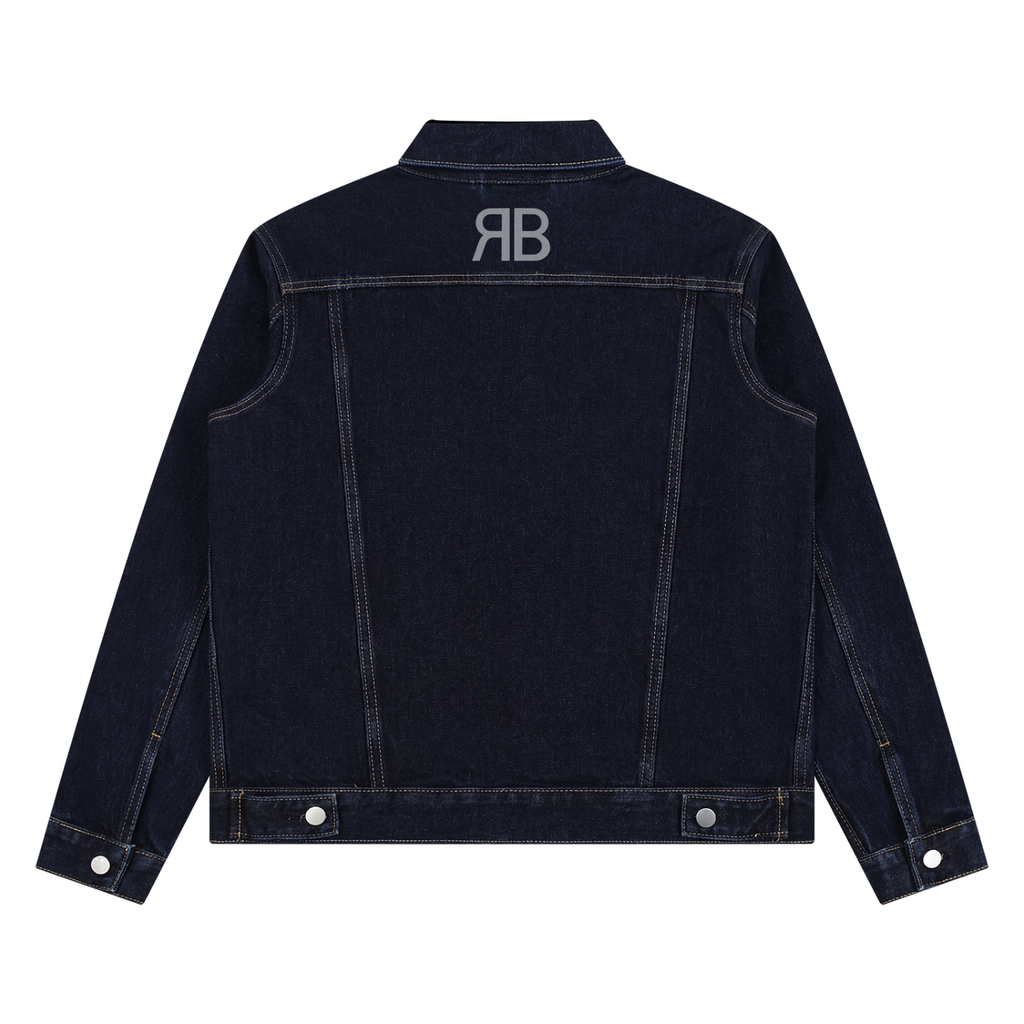 Veste en denim délavé Signature RB — 440 GSM