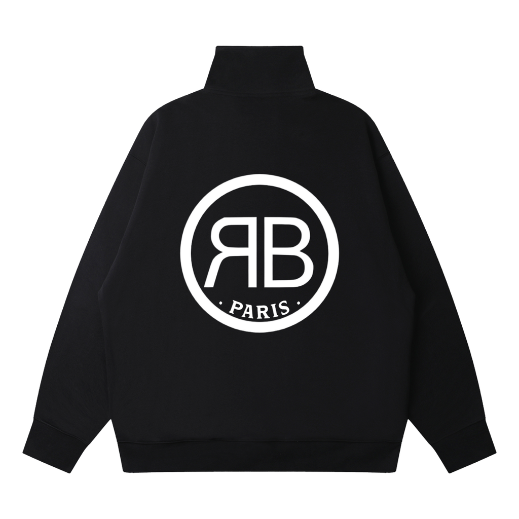 Sweat Quarter-Zip RUE BÉNI — Noir / Drop Shoulder