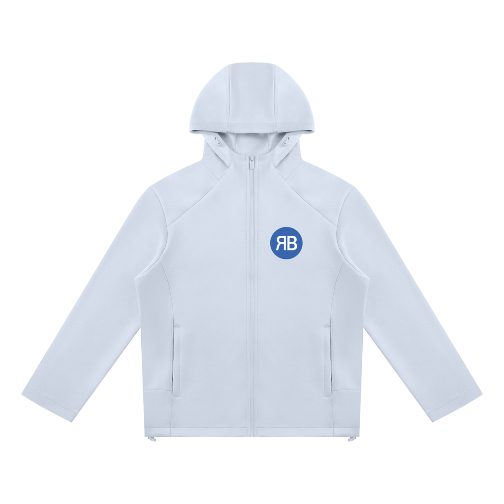 Sweat à capuche zippé à empiècements — 380 GSM