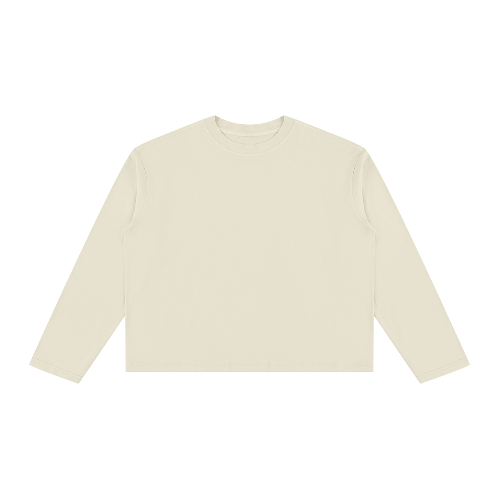 T-shirt ample à manches longues Signature Cobalt — 230 GSM