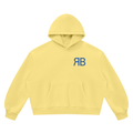 Sweat à capuche boxy délavé en molleton — 390 GSM