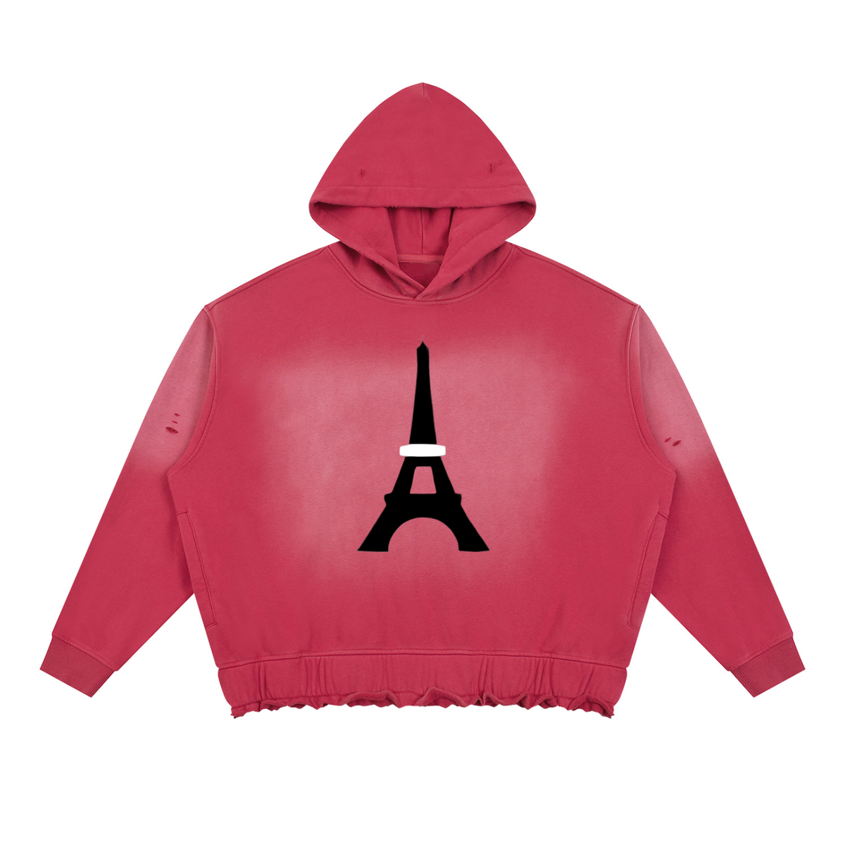 Sweat à capuche délavé Fleur Béni — 370 GSM