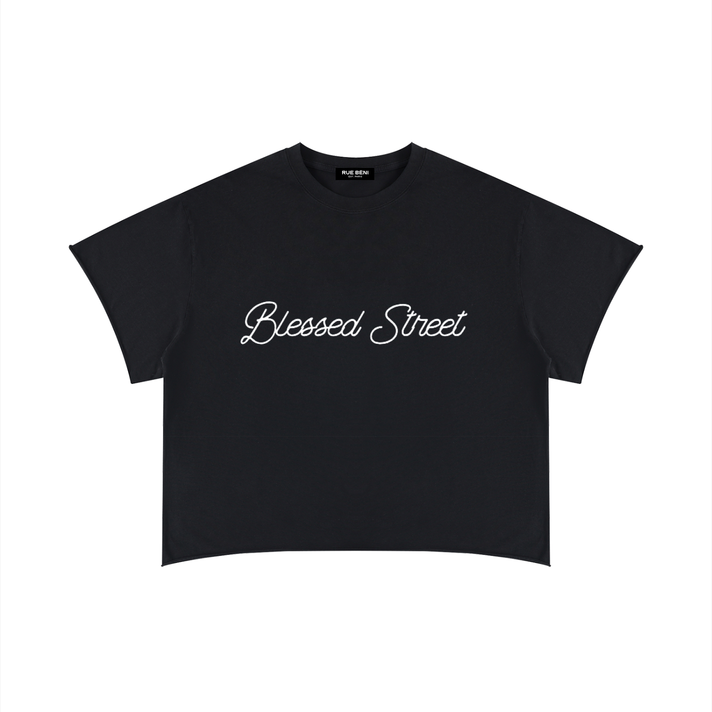 Unisex Boxy Raw Edge T-Shirt
