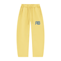 Pantalon de jogging délavé en molleton coupe barrel — 390 GSM
