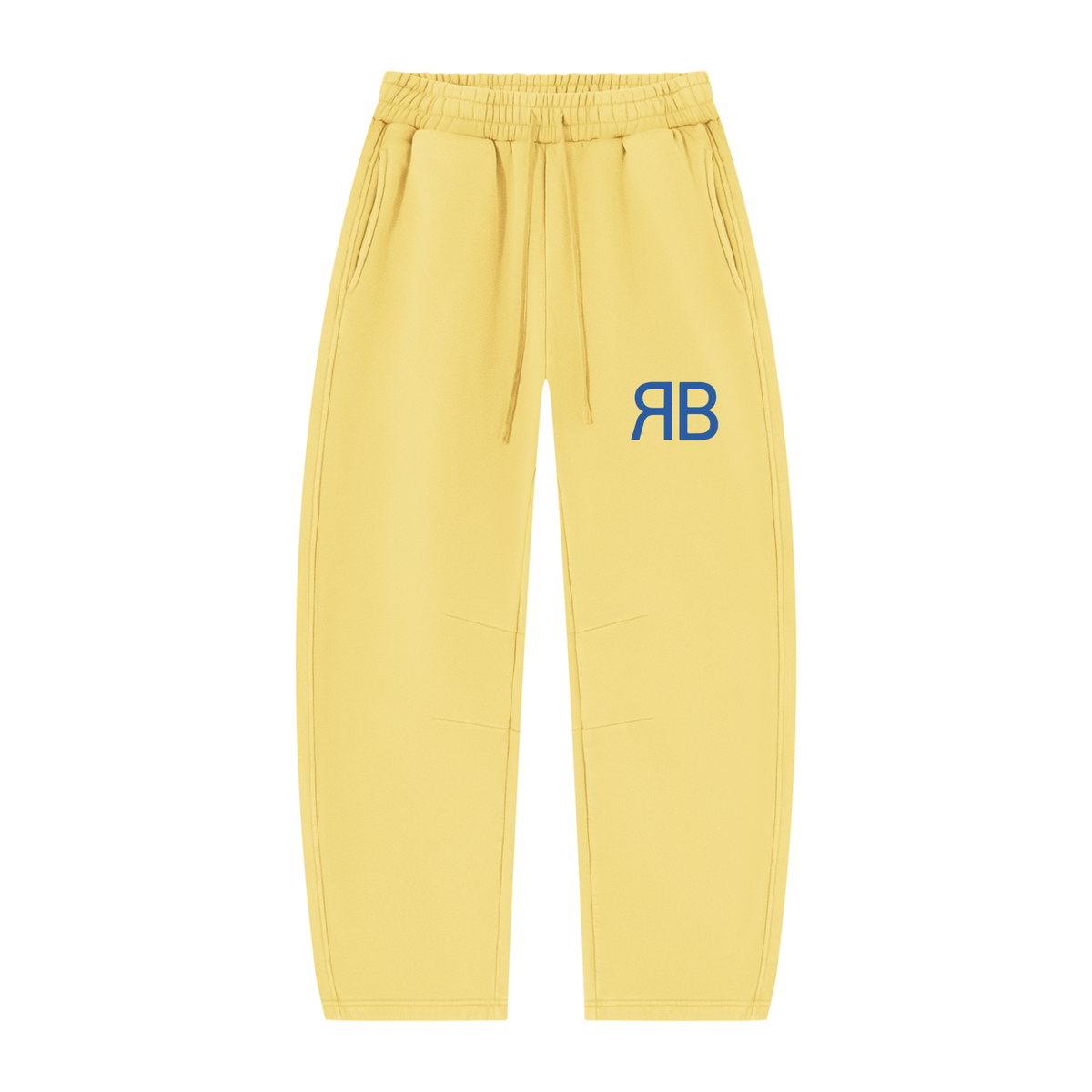 Pantalon de jogging délavé en molleton coupe barrel — 390 GSM