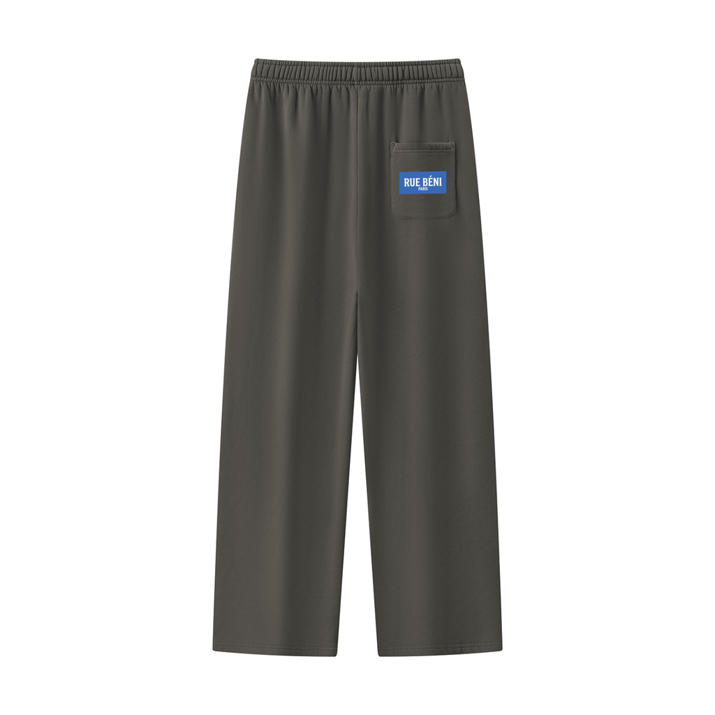Pantalon de jogging droit délavé — 380 GSM