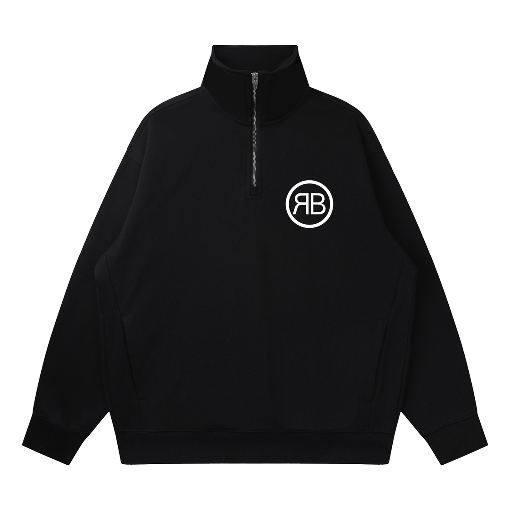 Sweat Quarter-Zip RUE BÉNI — Noir / Drop Shoulder