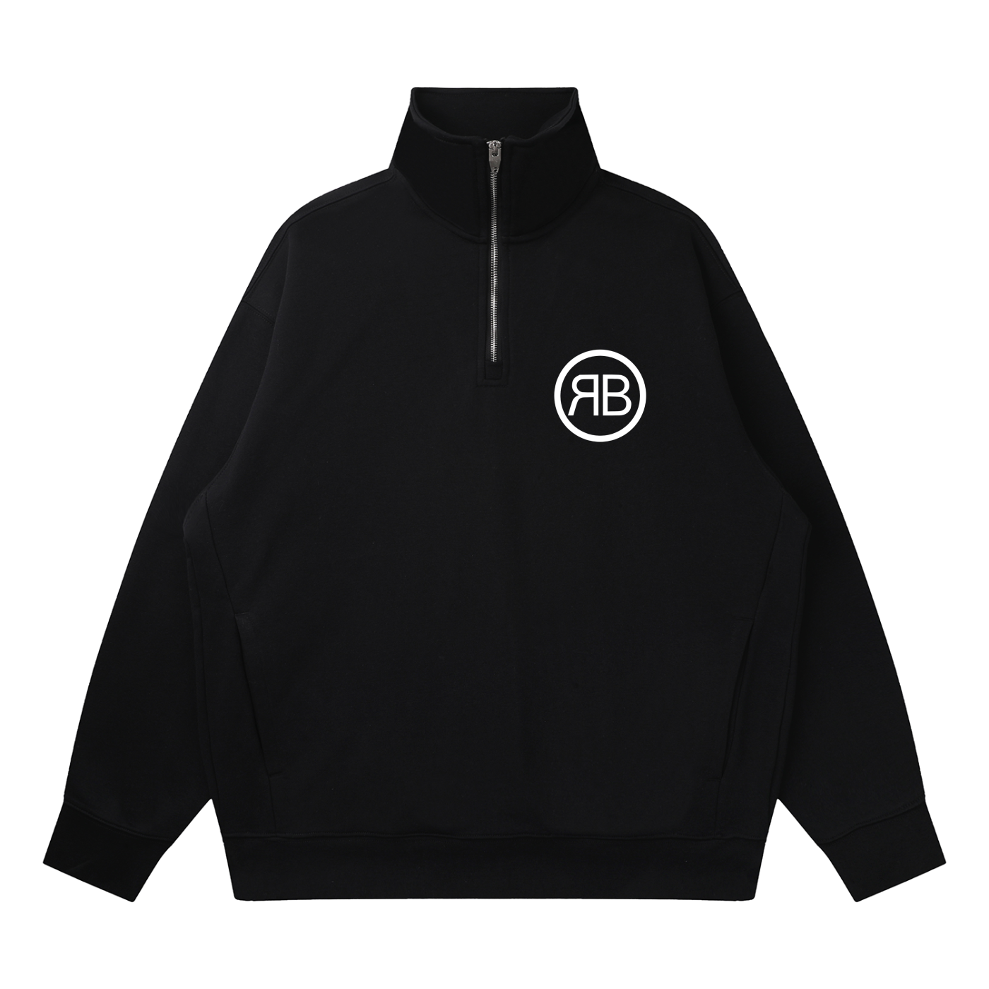 Sweat Quarter-Zip RUE BÉNI — Noir / Drop Shoulder