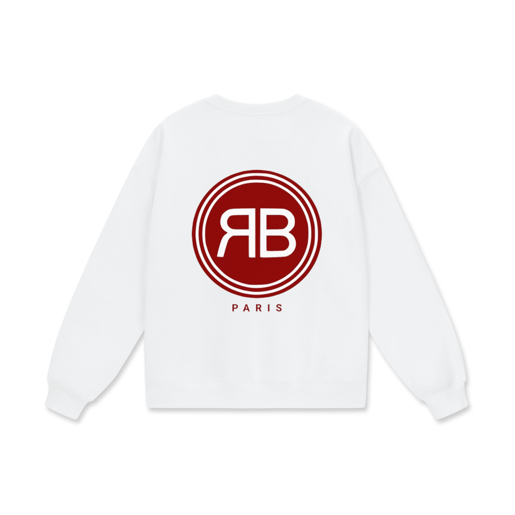 Sweat ample à écusson Signature RB — 460 GSM