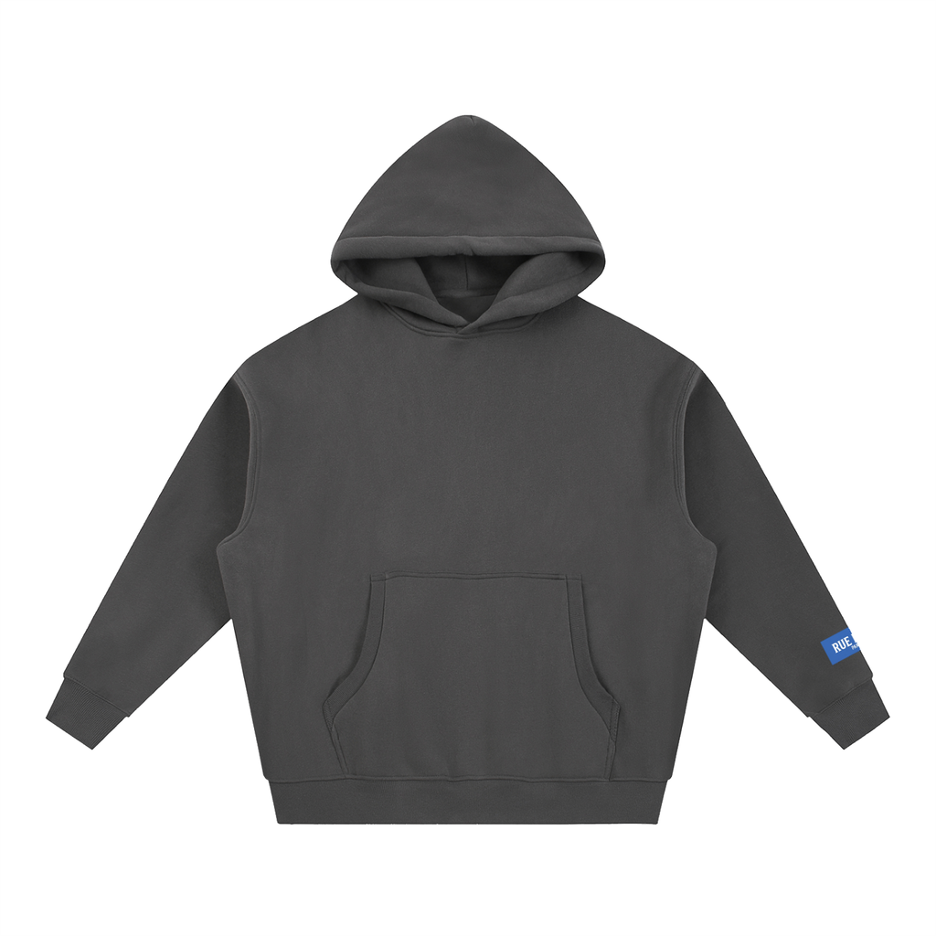 Sweat à capuche ample Signature Cobalt — 345 GSM