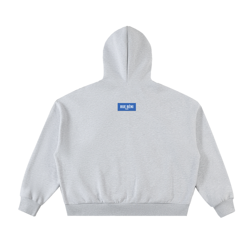 Fleeced Full-Zip Boxy Hoodie