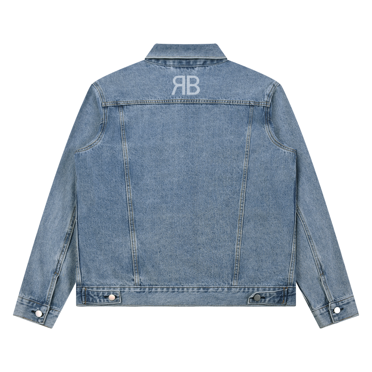 Veste en denim délavé Signature RB — 440 GSM
