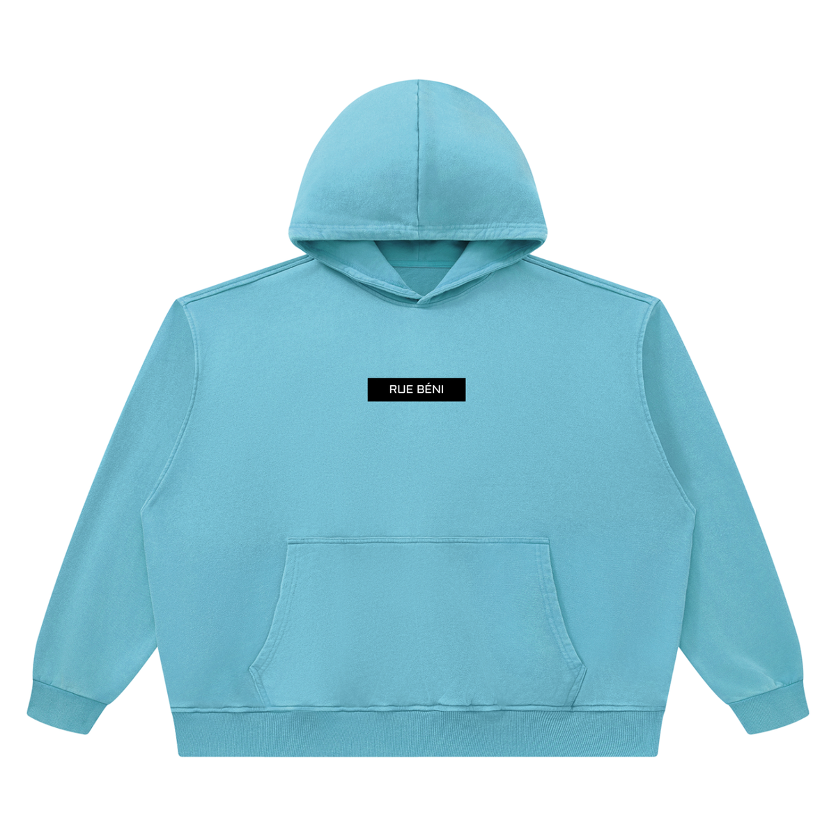 Sweat à capuche boxy en coton délavé — 420 GSM