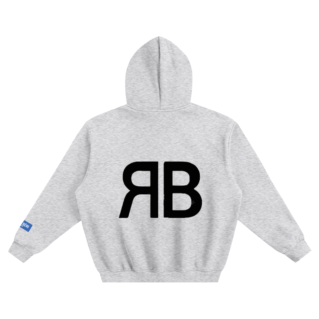 Sweat à capuche ample Monogramme RB Noir — 350 GSM